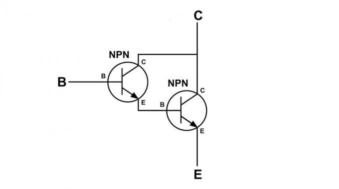 Vidinės Sudėtinis tranzistorius