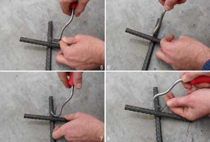 Mezgimo paprastas nėrimo mezgimo jungiamosios detalės metodas