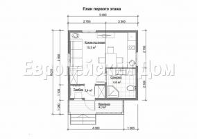 Suomijos "odnoetazhka" 5x6 tiksliai tiktų svetainės