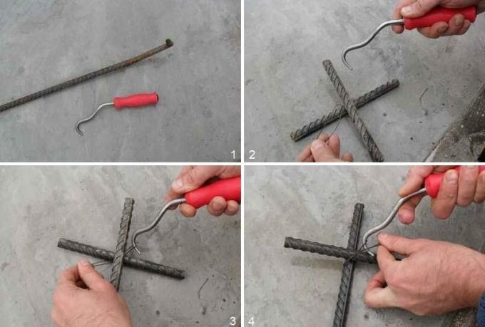 Mezgimo paprastas nėrimo mezgimo jungiamosios detalės metodas