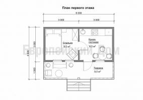 Šviesus Suomijos namas 6x4 kaip komforto koncepcija